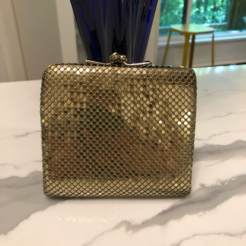 Regale LTD Handmade in Hong Kong Gold Mesh Wallet